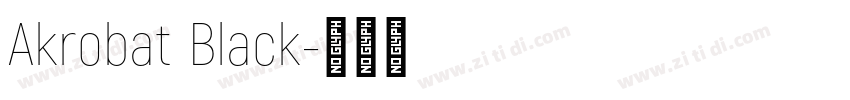 Akrobat Black字体转换